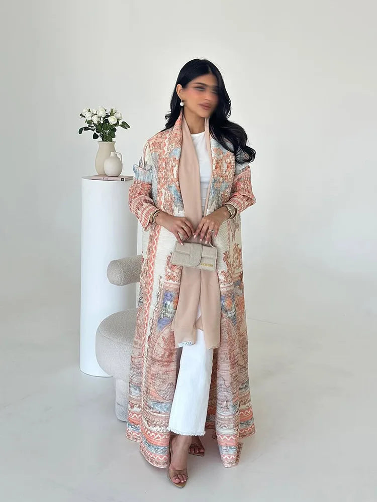 Vintage Print Abaya