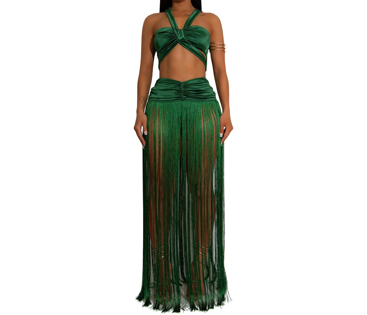 Tassel Bodycon Long Dress