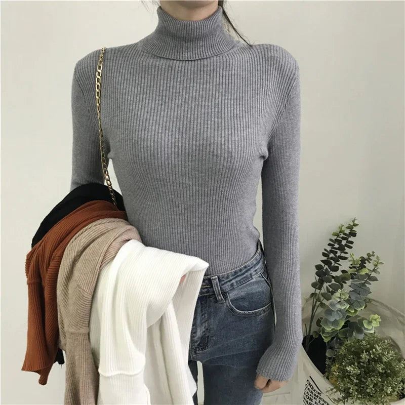 Ribbed Turtleneck Sweater 2024