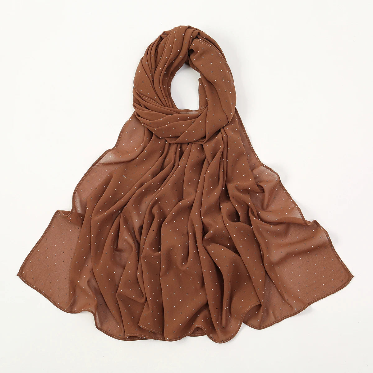 Rhinestone Bubble Chiffon Muslim Hijab Scarf Women Muslim Hijab Soft Shawls Hijabs Islamic Turban Premium Scarfs 180*70cm