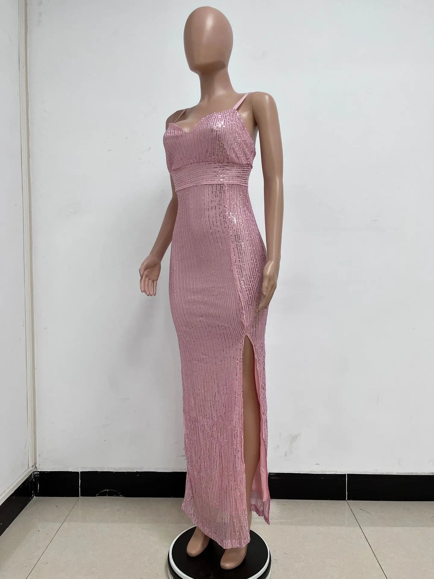 Sequin Halter Cocktail Dress