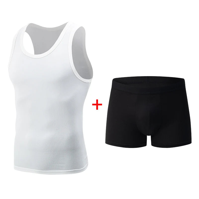 Men's Casual Vest & Boxers Set