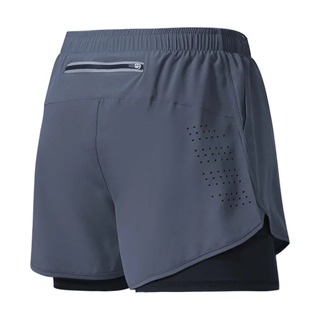 Men's Double Layer Running Shorts