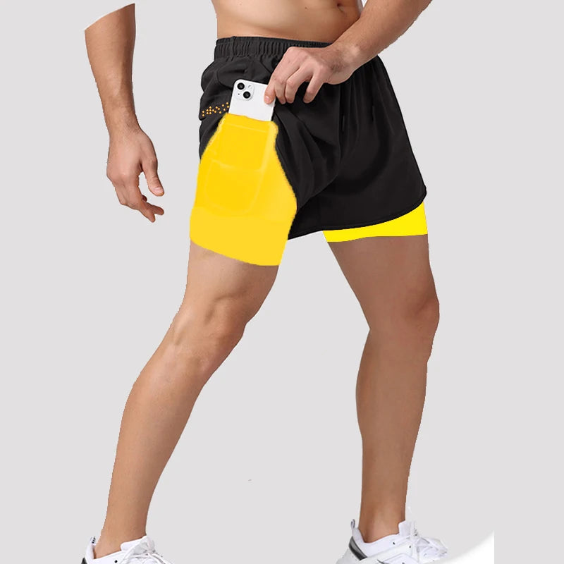 Men's Running Shorts 2-in-1