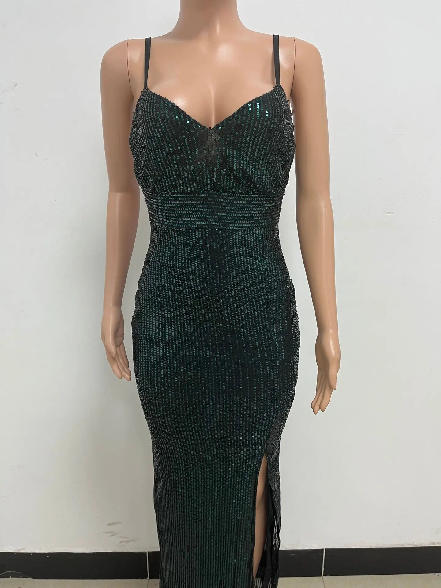 Sequin Halter Cocktail Dress