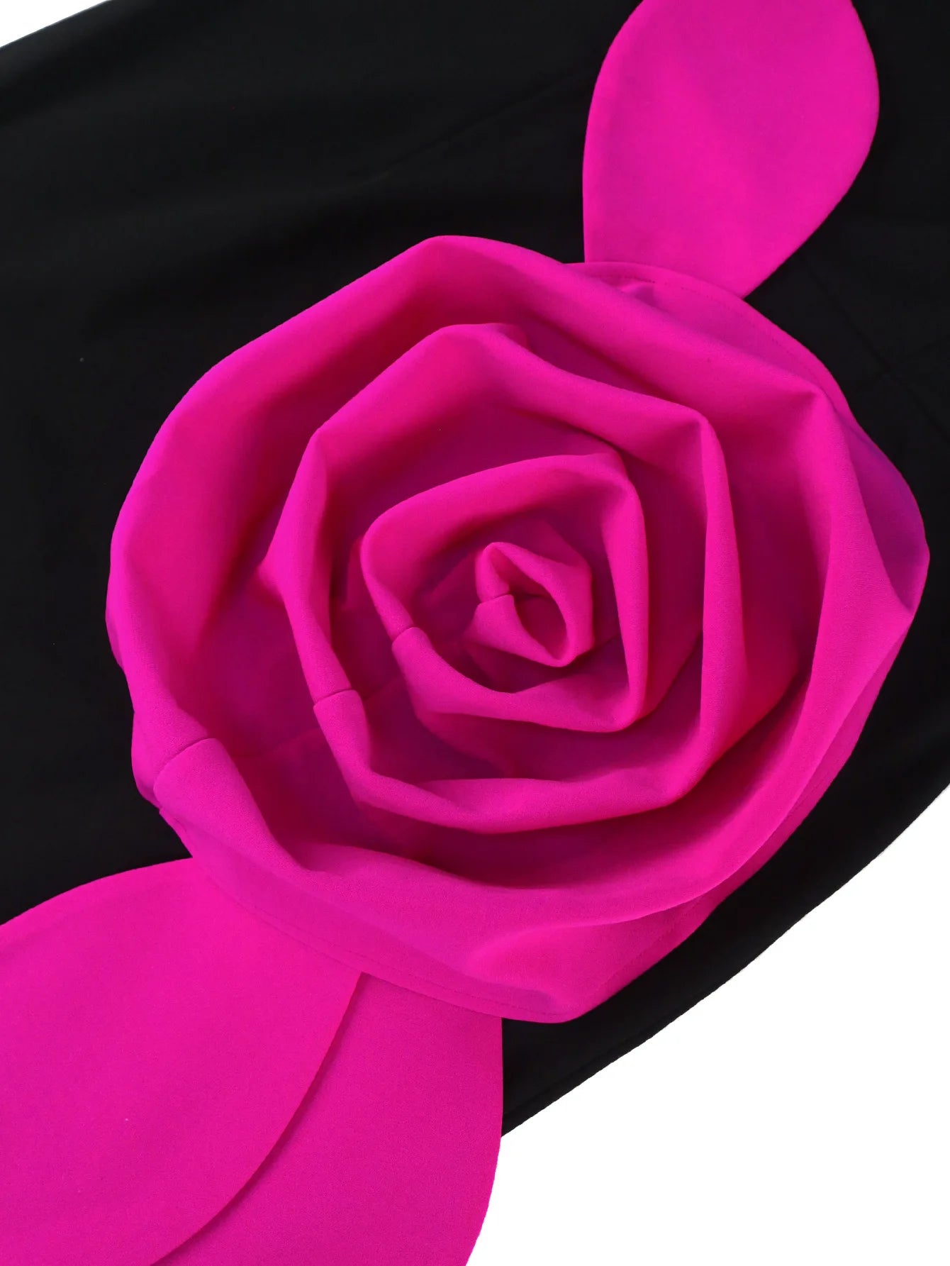 Rose Flowers Diamond Evening Dress - Black Luxury