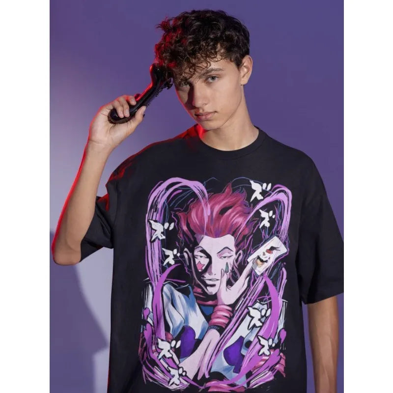 Hisoka T-Shirt Hunter X Hunter Manga Strip HXH Anime Gift Unisex Shirt All Size