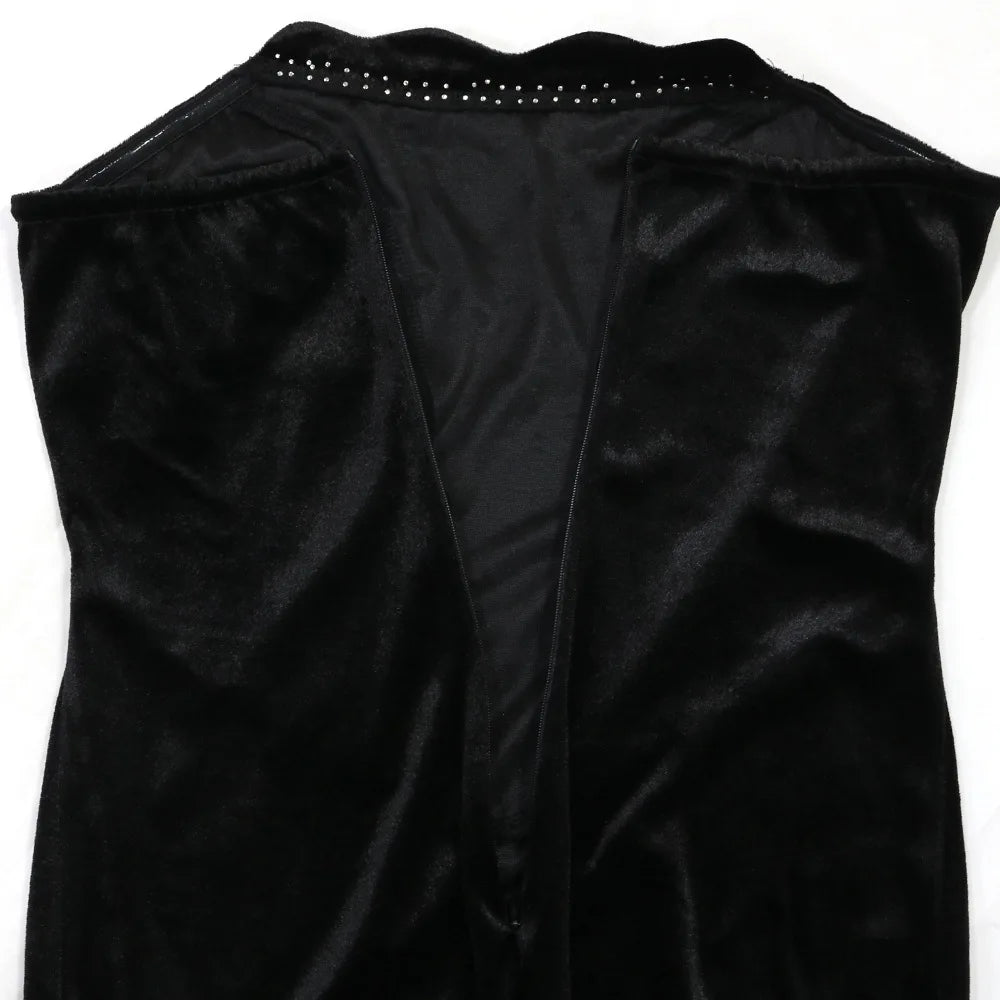 Rhinestone Split Evening Dress