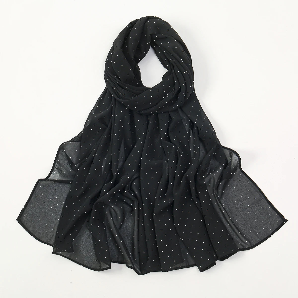 Rhinestone Bubble Chiffon Muslim Hijab Scarf Women Muslim Hijab Soft Shawls Hijabs Islamic Turban Premium Scarfs 180*70cm