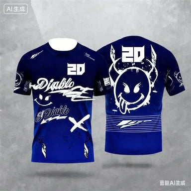 Outdoor Sports 2025 New Summer Men's and Women's Personalized Fashion Breathable Sweat Absorbing Motorcycle Training T-shirt