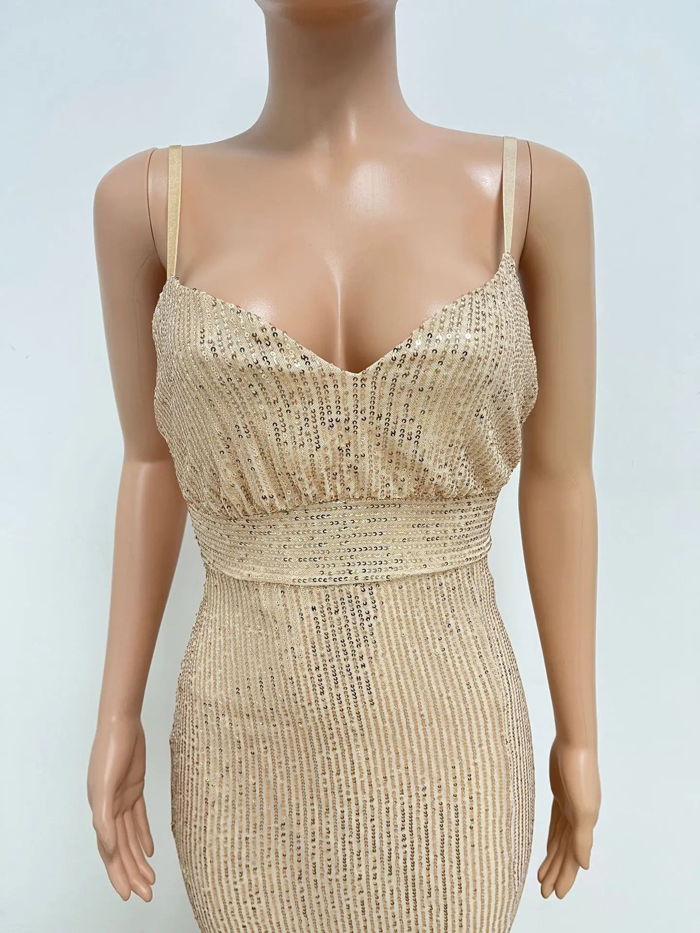 Sequin Halter Cocktail Dress
