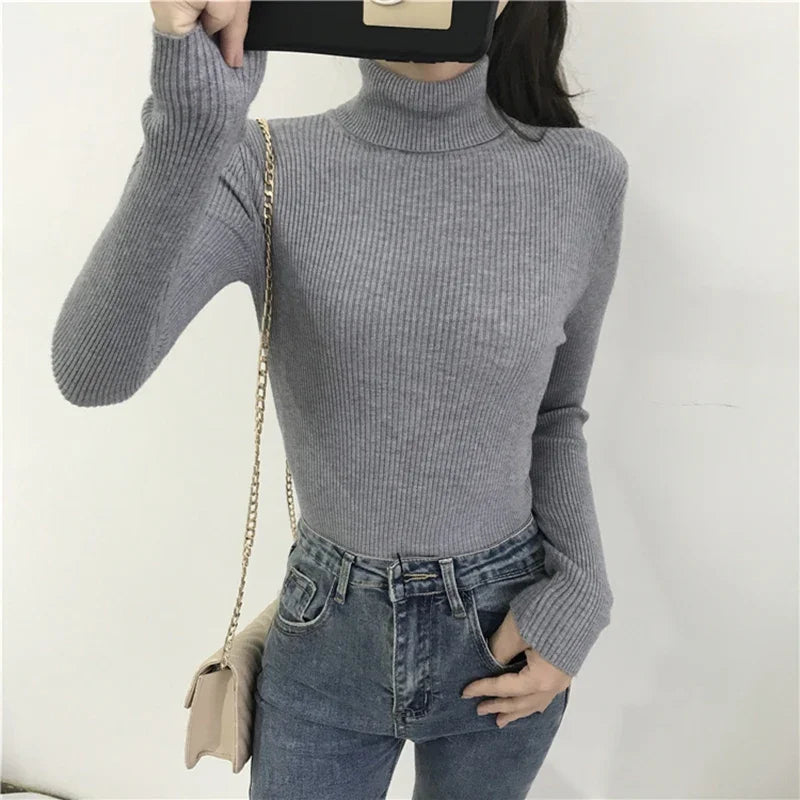 Ribbed Turtleneck Sweater 2024