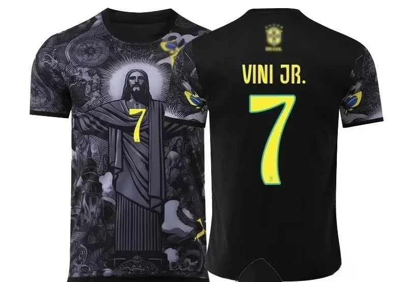 25 New Football Training T-Shirt Special Edition Brazilian Jesus Redeemer 3D Print Quick Dry Breathable Sports Short Sleeve Tops