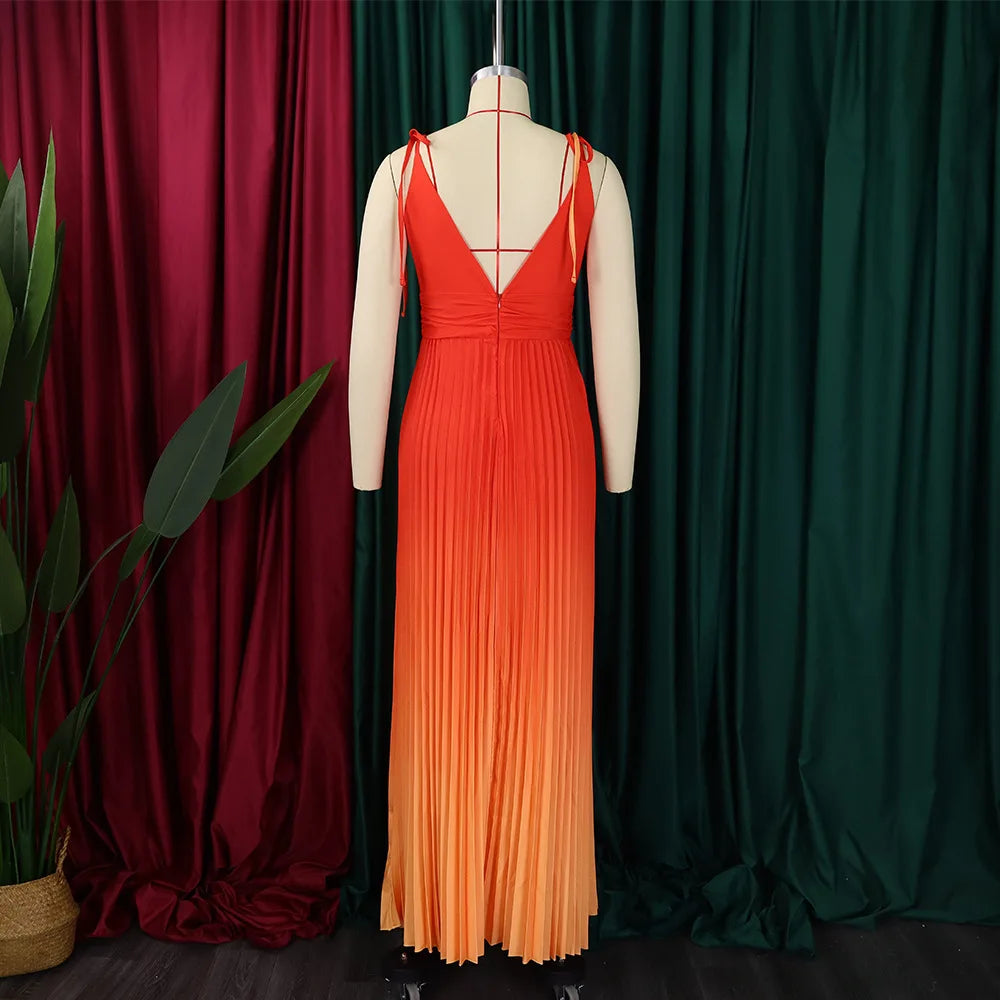 Halter Gradient Cocktail Dress