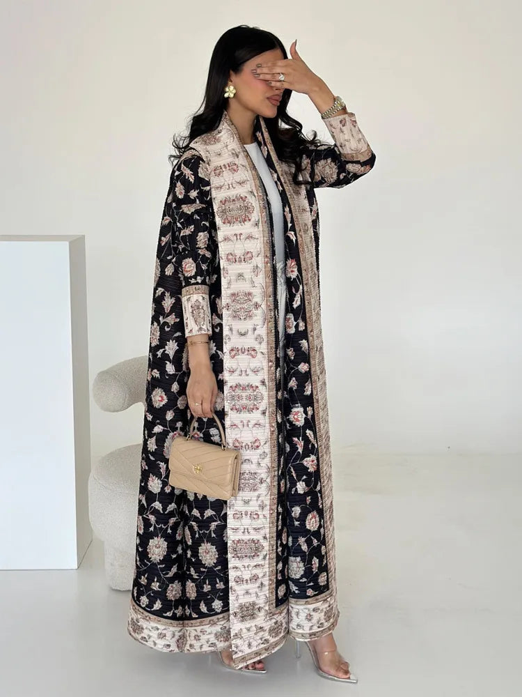 Vintage Print Abaya