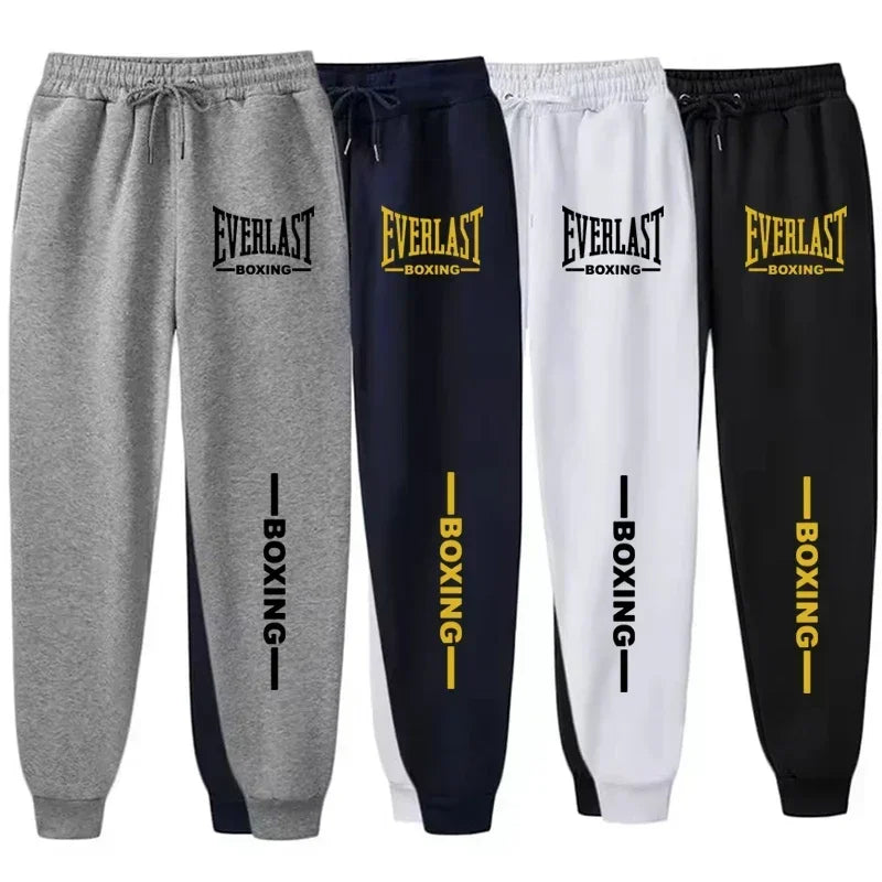 2025 Autumn Winter EVERLAST Printed Running Pants Men Women Outdoor Sports Fitness Pants Running Polar Casual Sports Pants