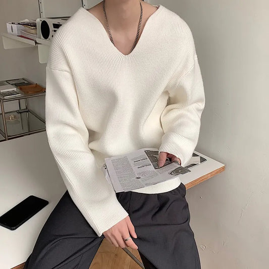 Korean V-Neck Pullover