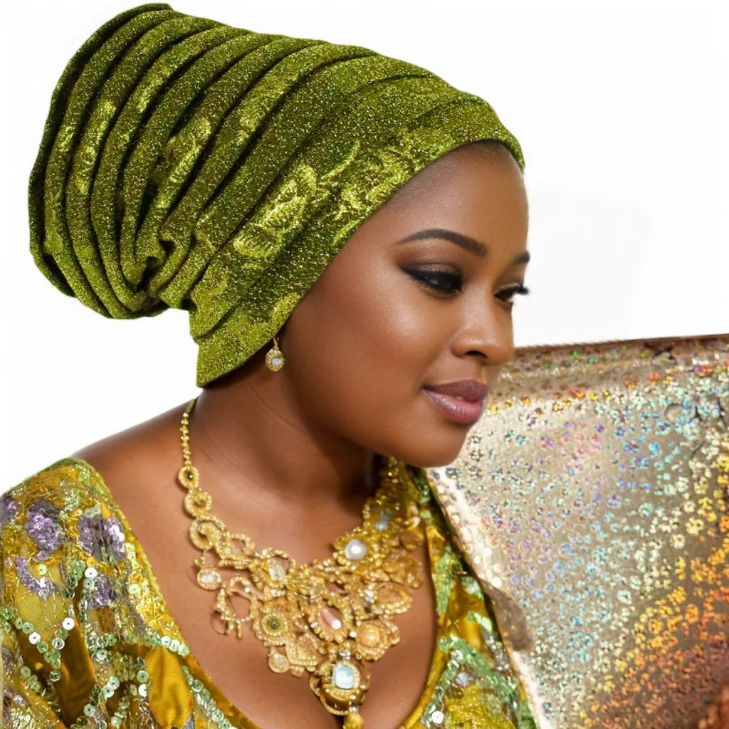 Glitter Turban Cap
