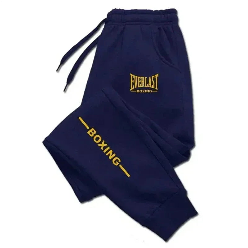 2025 Autumn Winter EVERLAST Printed Running Pants Men Women Outdoor Sports Fitness Pants Running Polar Casual Sports Pants