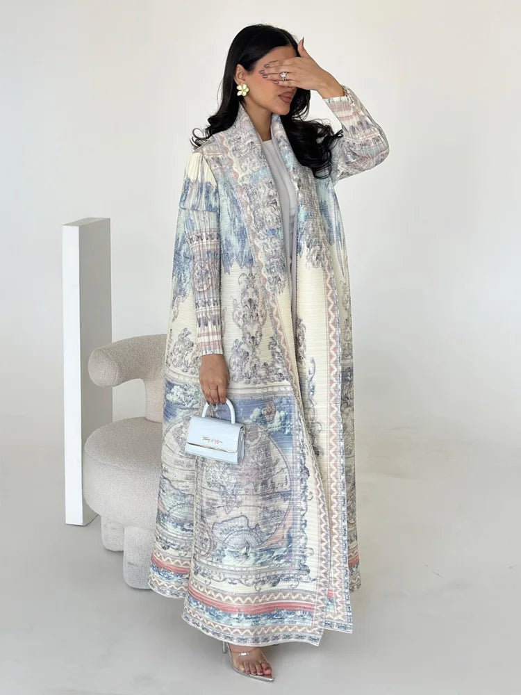 Vintage Print Abaya