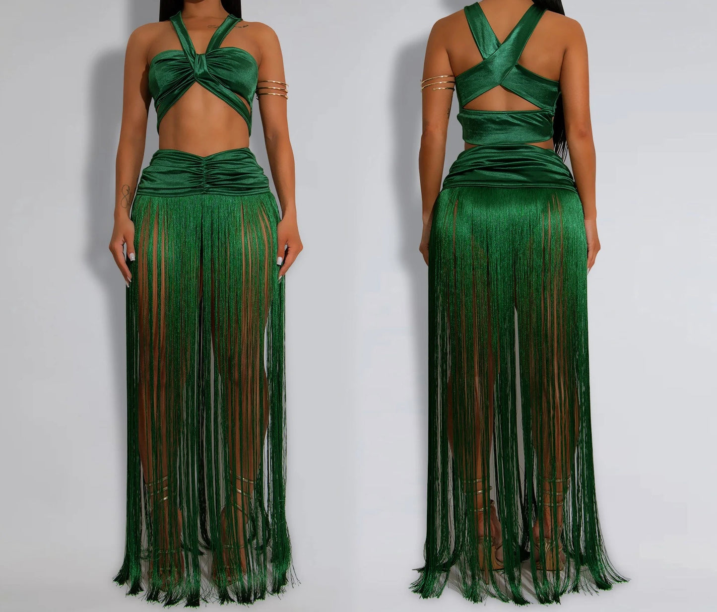 Tassel Bodycon Long Dress