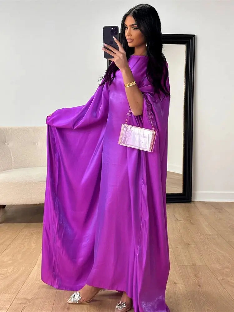 Satin Batwing Abaya