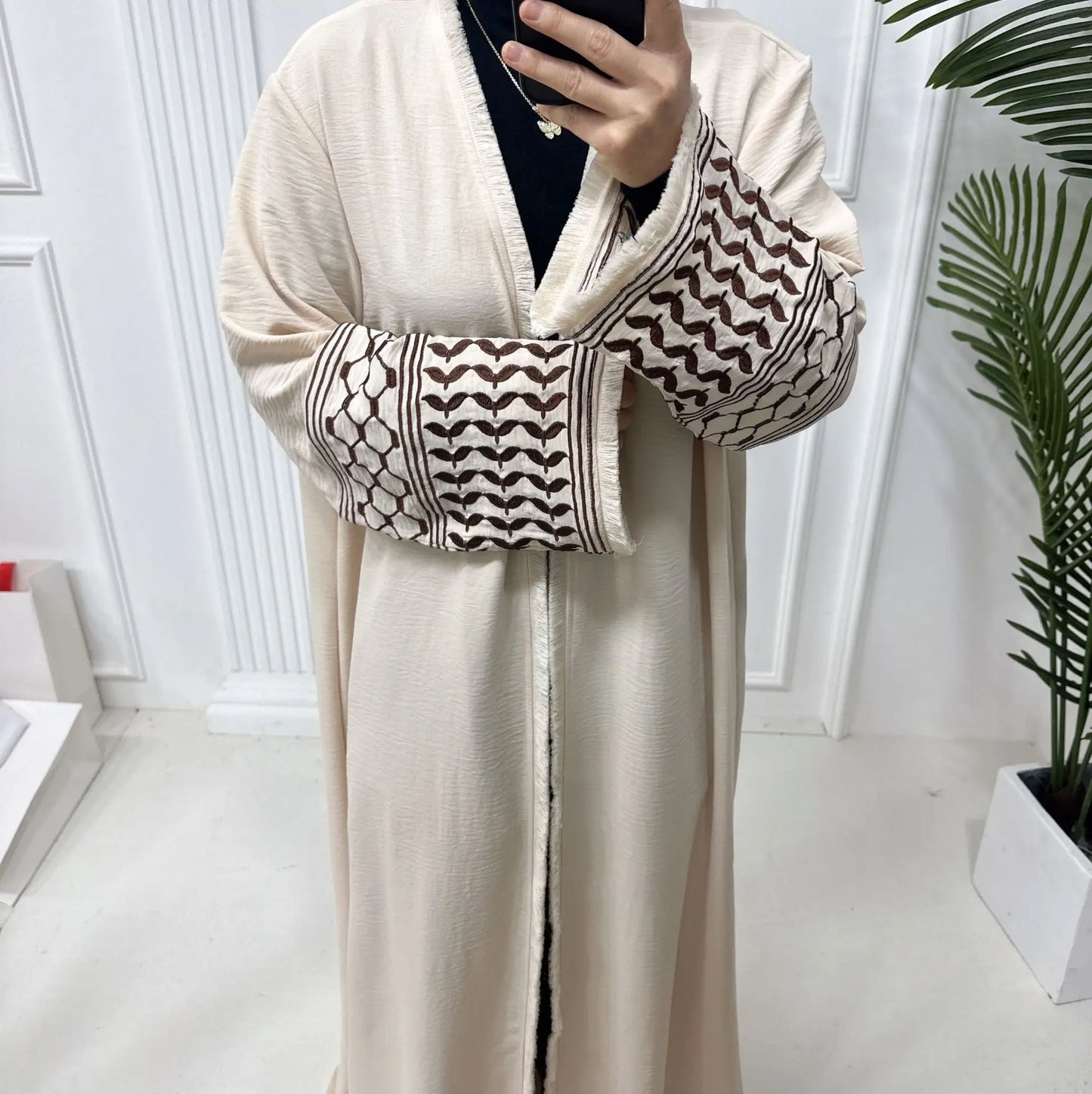Embroidery Kimono Abaya