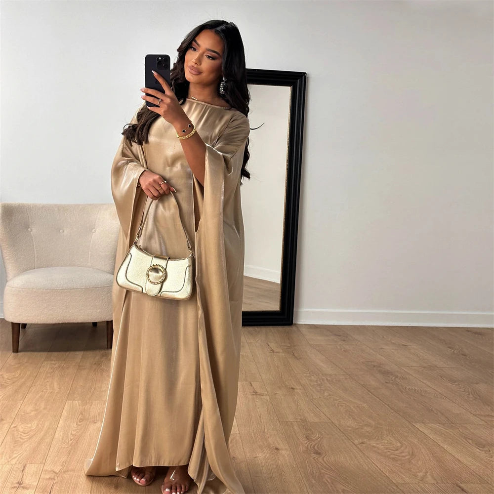 Satin Batwing Abaya