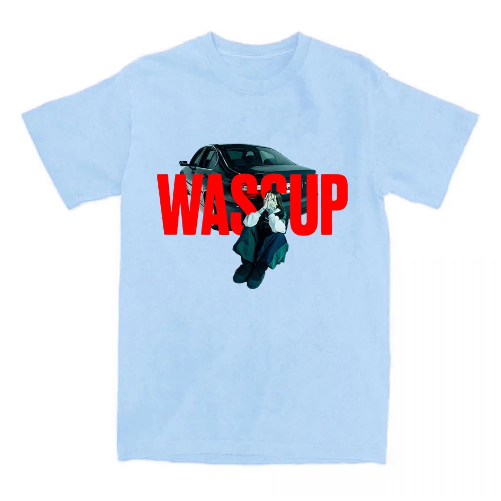 Women Tee Young Miko WASSUP Single 2025 T-shirt Summer Cotton Round Neck Tshirt Casual Singer Printing T Shirt Unisex Streetwear