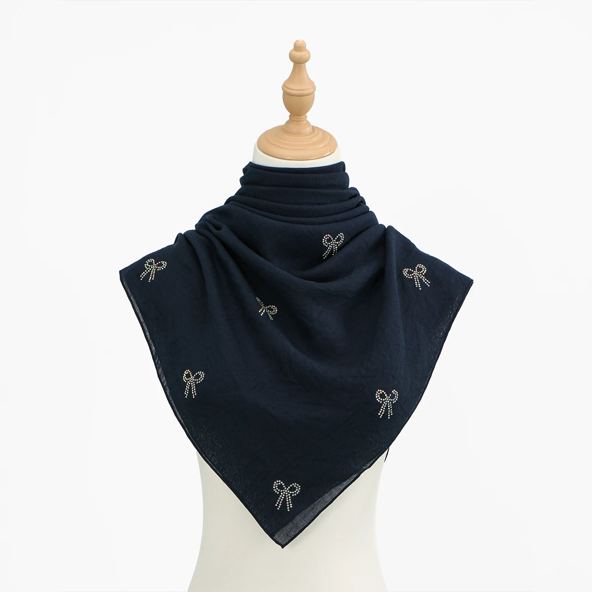 Rhinestone Bow Scarf