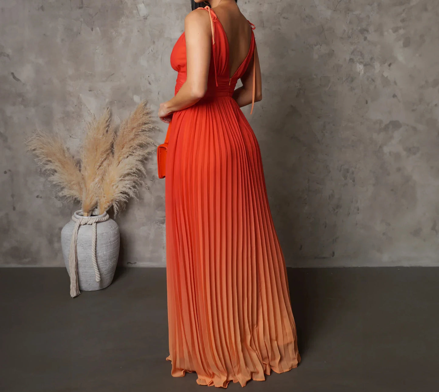 Halter Gradient Cocktail Dress