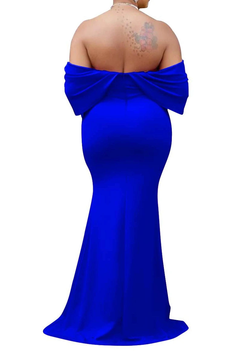 Off Shoulder Bodycon Maxi Dress