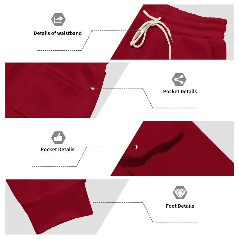 Men's Long-Sleeved Fleece Sweatshirt Suit Stand-up Collar Zipper American Men's Clothing Autumn Winter New 1/2pieces