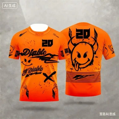 Outdoor Sports 2025 New Summer Men's and Women's Personalized Fashion Breathable Sweat Absorbing Motorcycle Training T-shirt