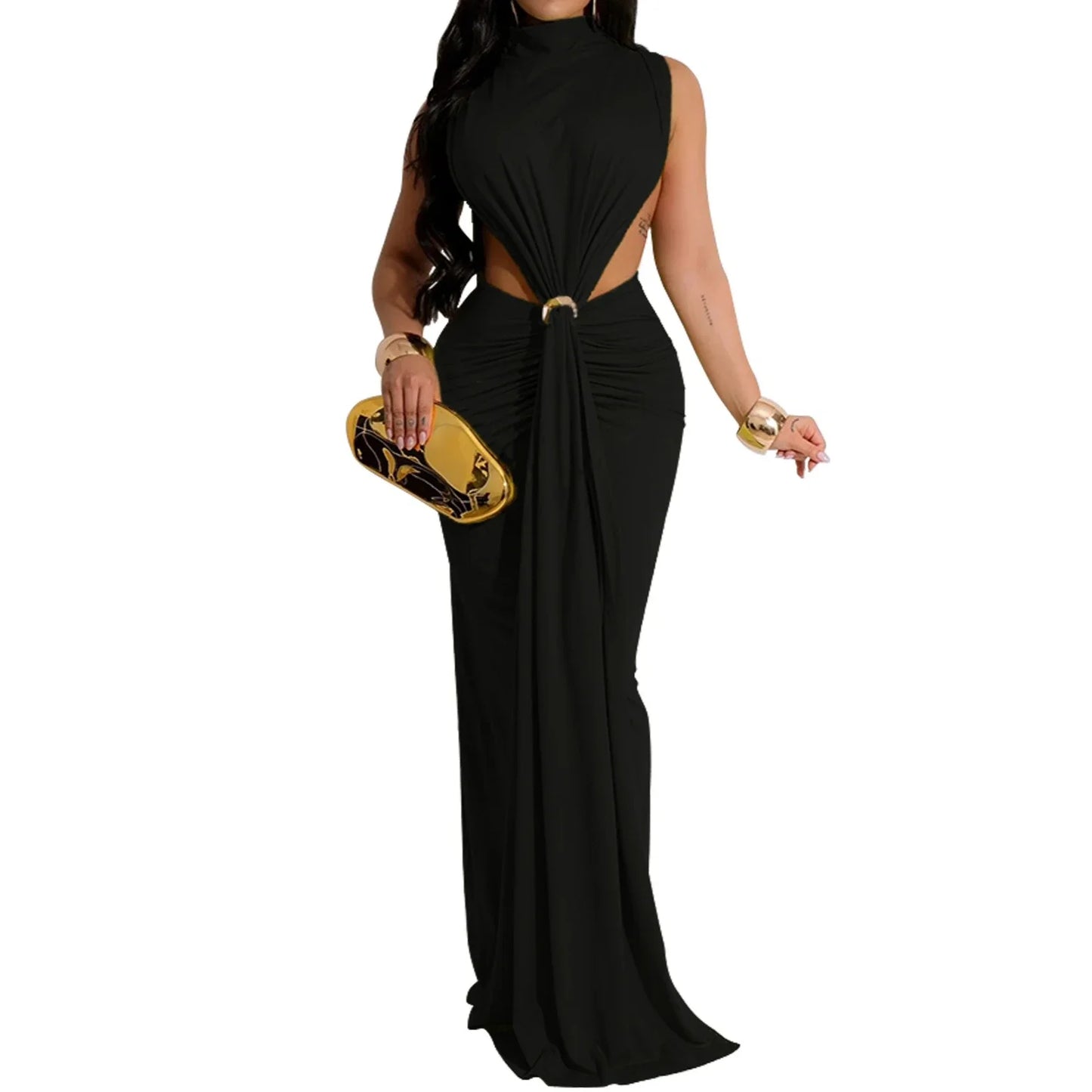 Side Slit Hollow Out Party Dress