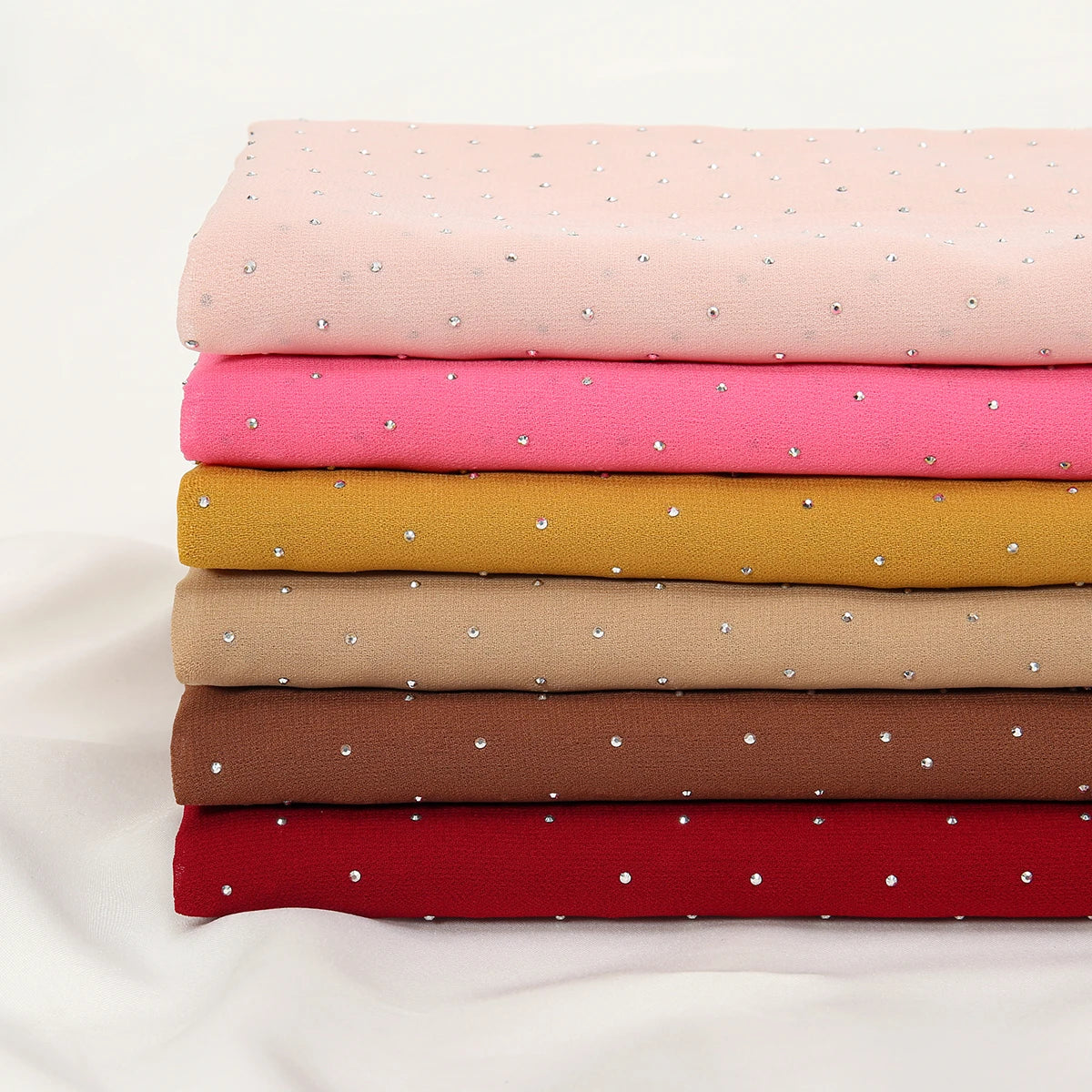 Rhinestone Bubble Chiffon Muslim Hijab Scarf Women Muslim Hijab Soft Shawls Hijabs Islamic Turban Premium Scarfs 180*70cm