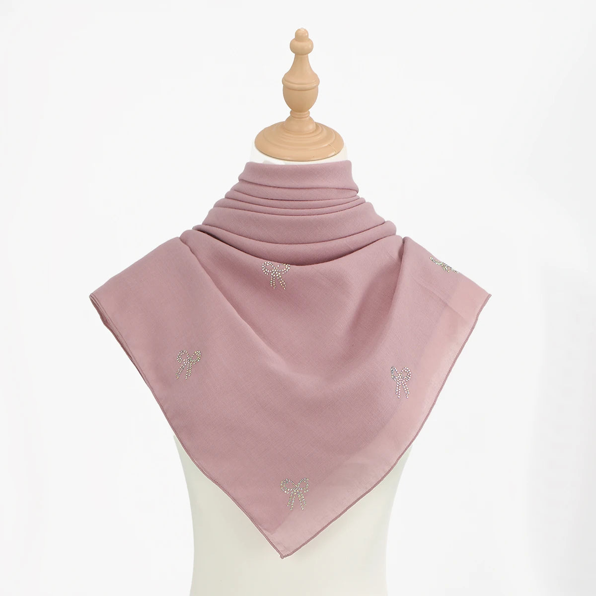 Rhinestone Bow Scarf