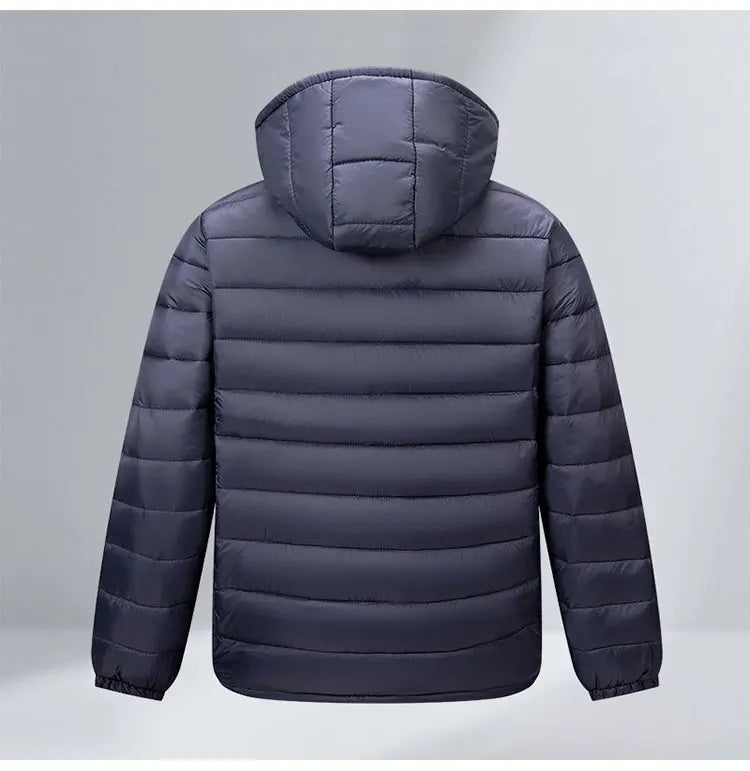 Puffer Jacket Men Hooded Warm Winter Jacket Thick Business Parkas Autumn Outerwear Coat Fashion Casual Lightweight Quilted Coats