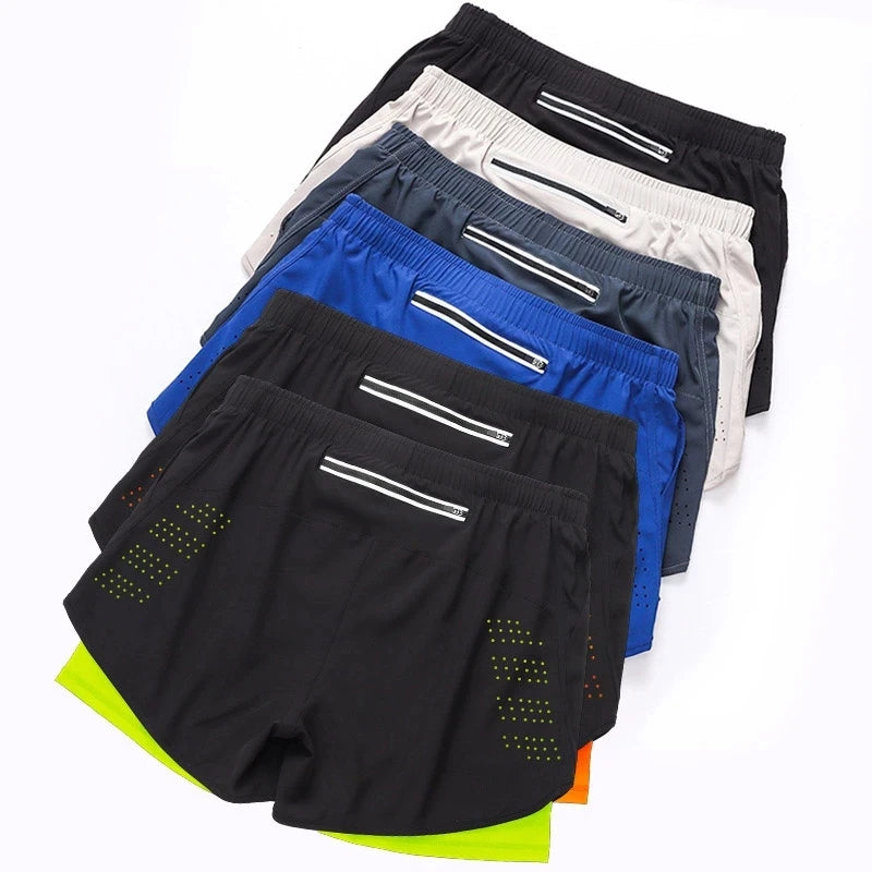 Men's Double Layer Running Shorts