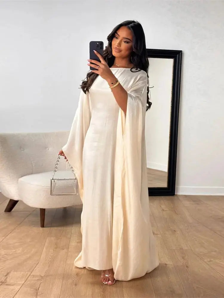 Satin Batwing Abaya