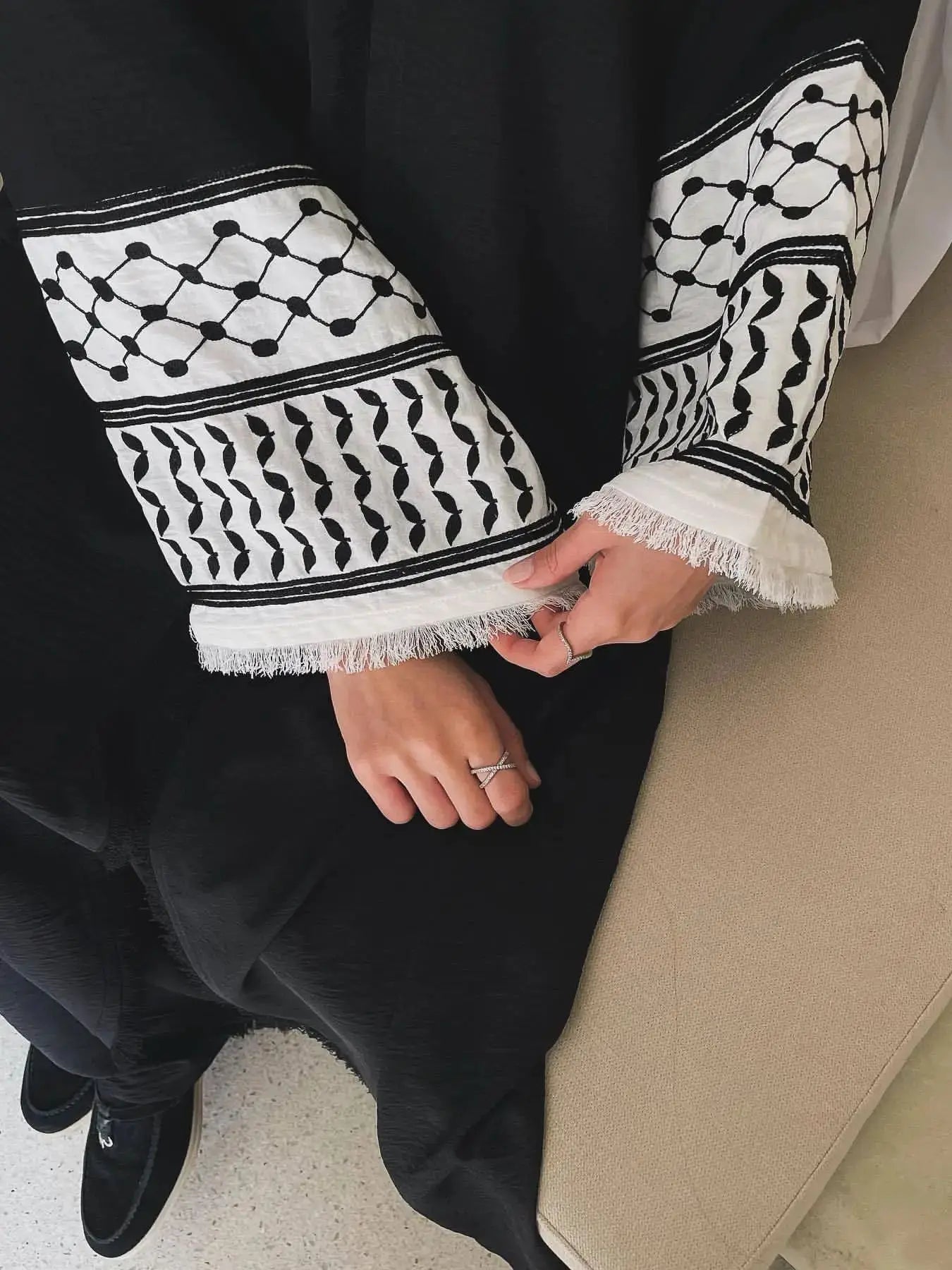 Embroidery Kimono Abaya