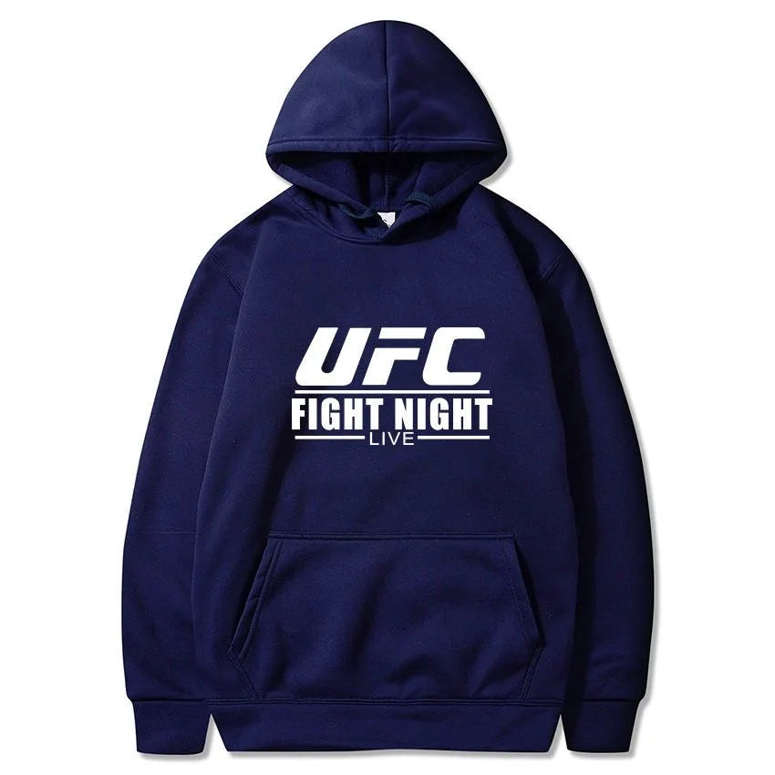 UFC Autumn Winter Men Leisure Hooded Sweatshirt MMA Combat Boxing Training Coat Women Loose Sports Fitness Breathable Hoodie