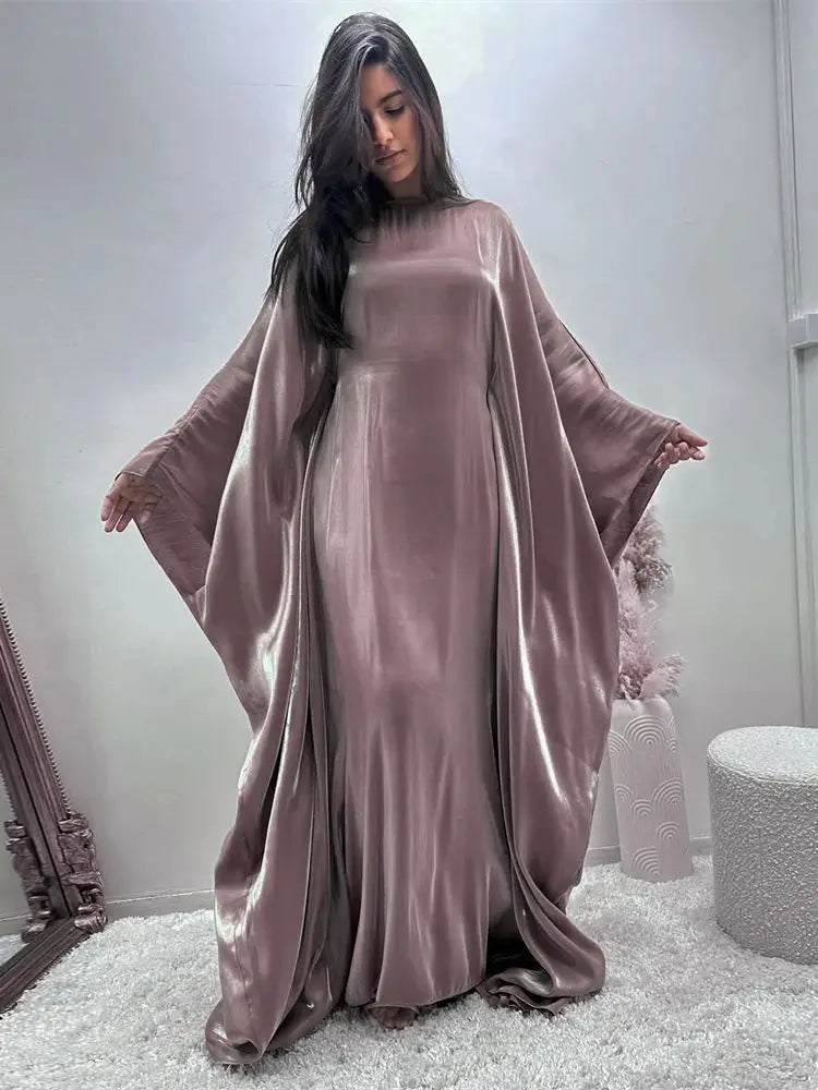 Satin Batwing Abaya