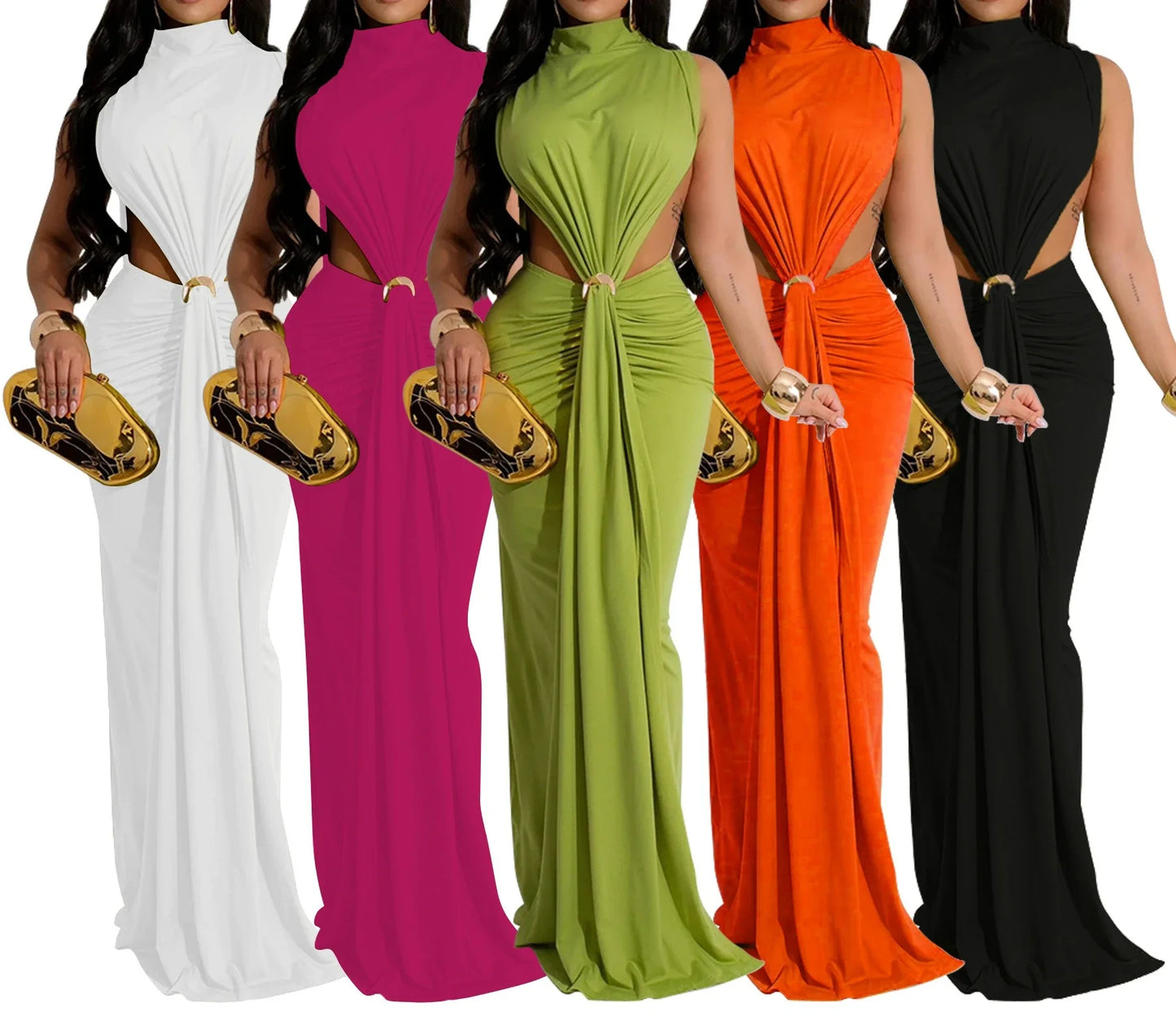 Side Slit Hollow Out Party Dress