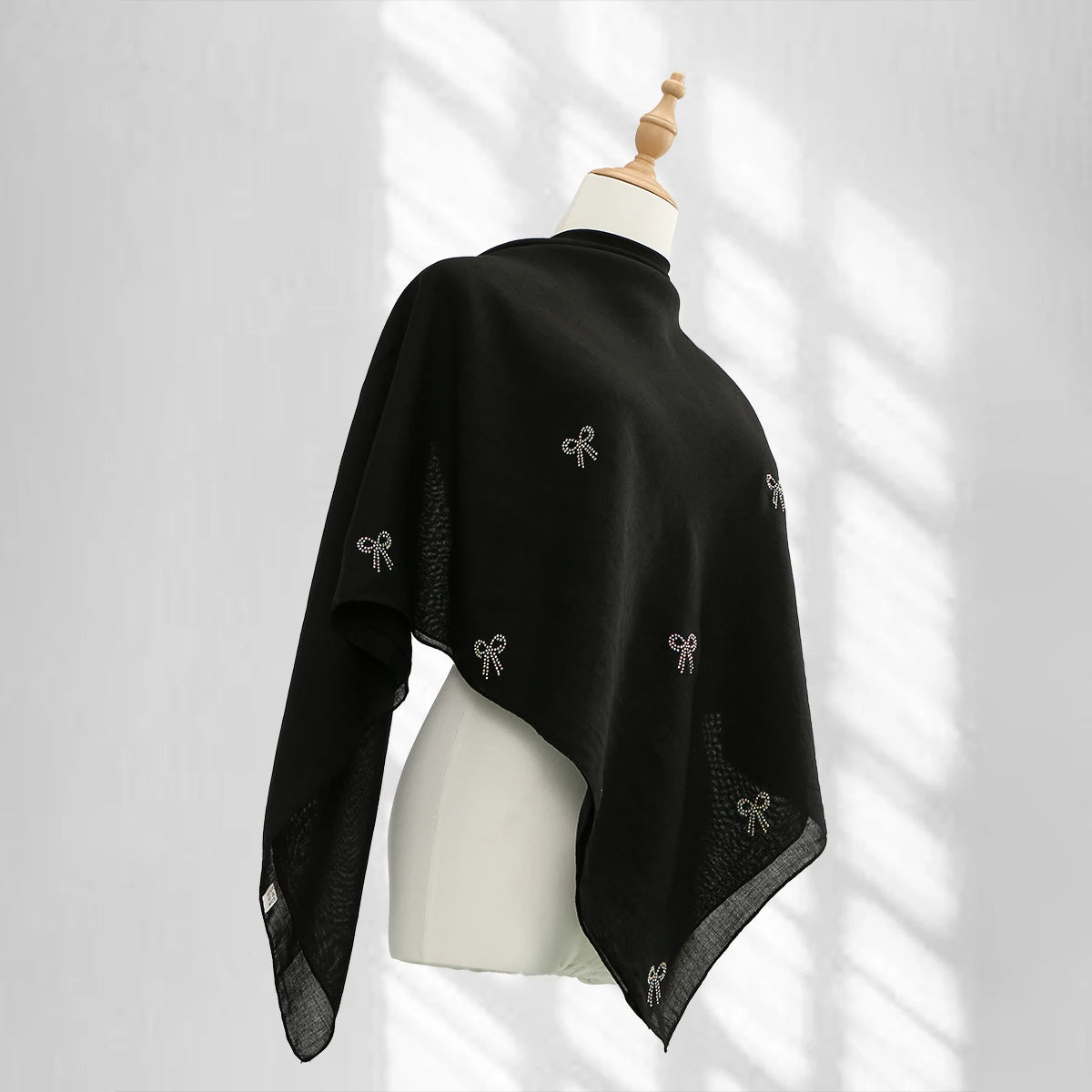 Rhinestone Bow Scarf