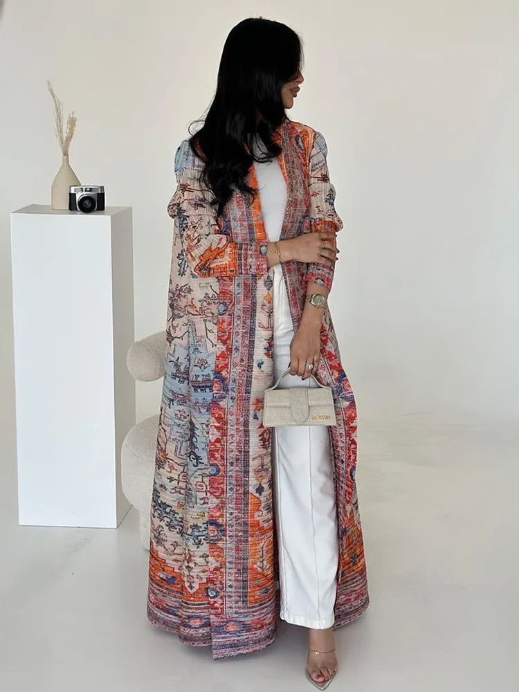 Vintage Print Abaya