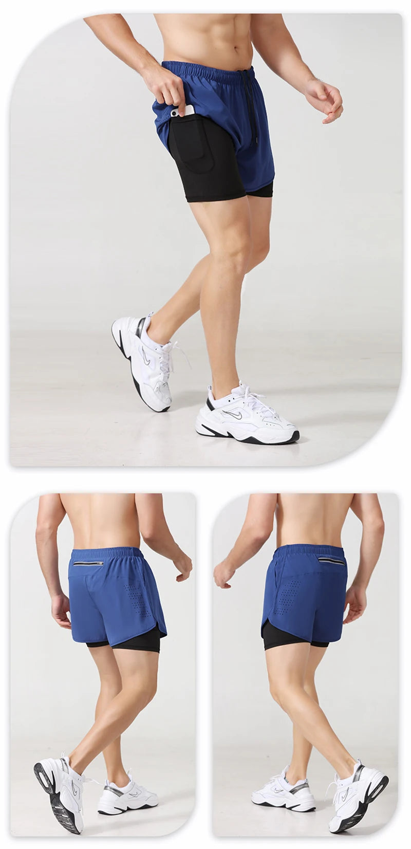 Men's Double Layer Running Shorts