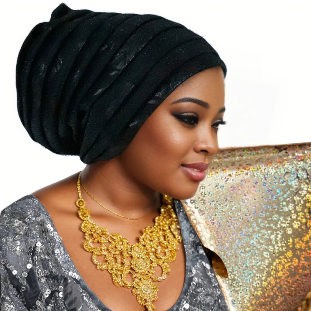Glitter Turban Cap