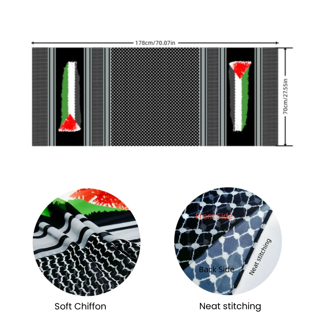 Kuffiyeh Geometric Scarf
