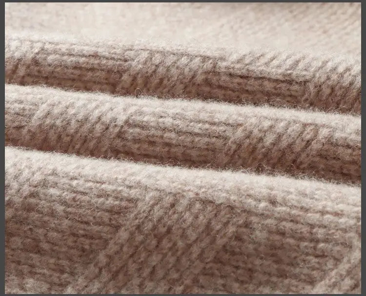 Cashmere Jacquard Crewneck Sweater